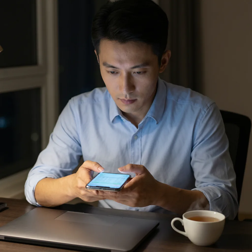 用户正在检查手机上的账户信息，准备进行额度提取操作